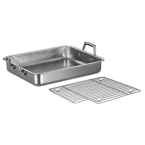 Tramontina Gourmet Prima 18/10 Stainless Steel 15-in. Roaster With Basting Grill