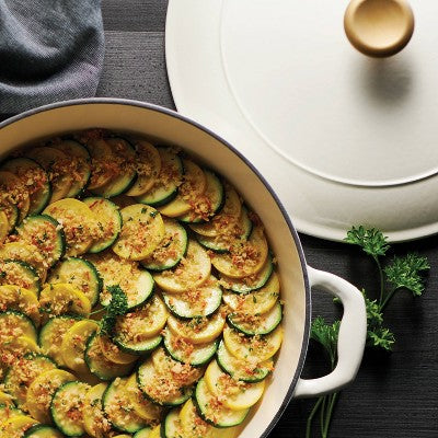 Tramontina 4qt Enameled Cast Iron Covered Braiser - Latte