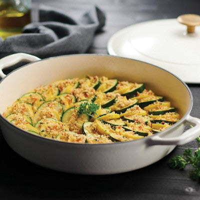 Tramontina 4qt Enameled Cast Iron Covered Braiser - Latte