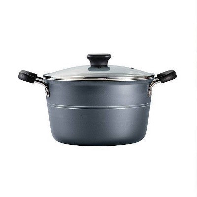 Tramontina 6qt Aluminum Non Stick Covered Stock Pot - Blue