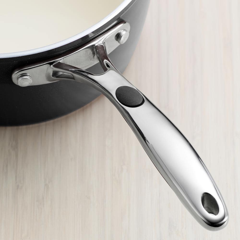Tramontina Gourmet Ceramica Deluxe 11 In. Aluminum Ceramic Nonstick Skillet In Black With Glass Lid