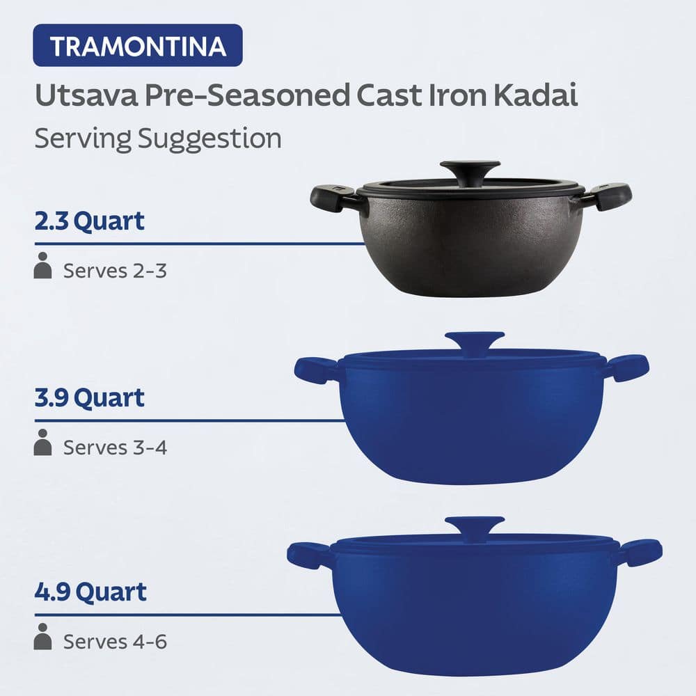 Tramontina Vue All-in-One Plus 10 In. Cast Iron Nonstick 7-Piece Pan Set In Green, Compatible With All Cooktops - 8.4 In