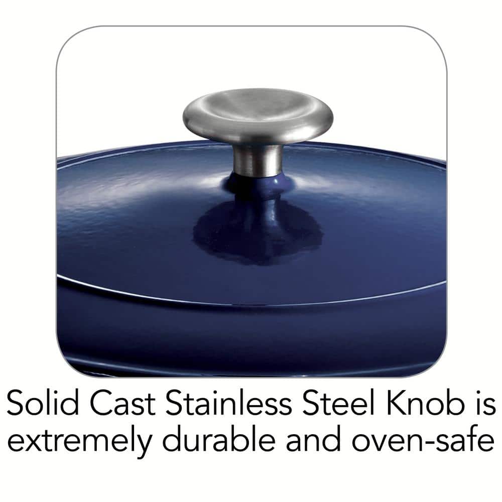 Tramontina Gourmet 6.5 Qt. Round Enameled Cast Iron Dutch Oven In Gradated Cobalt With Lid