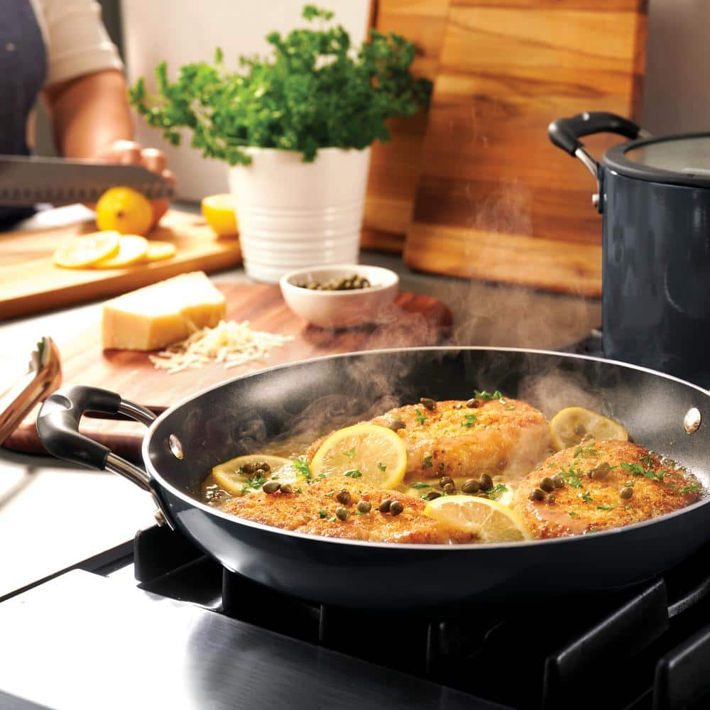 Tramontina 11-Piece Nesting Aluminum Nonstick Cookware Set In Gray