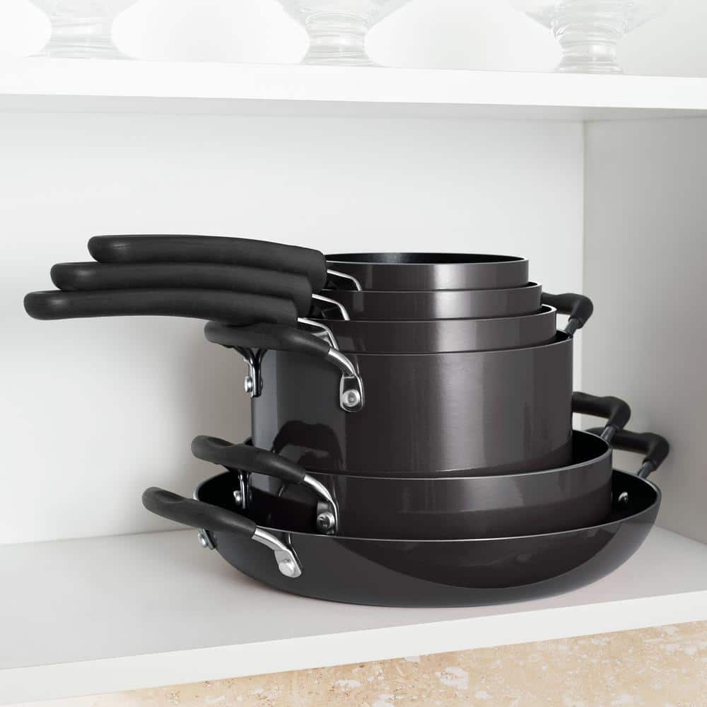 Tramontina 11-Piece Nesting Aluminum Nonstick Cookware Set In Gray