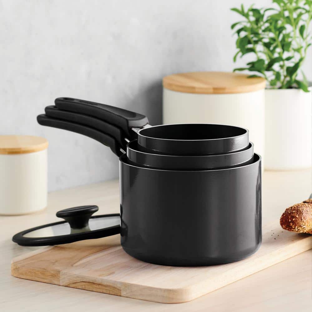 Tramontina 6-Piece Gray Nesting Nonstick Sauce Pan Set
