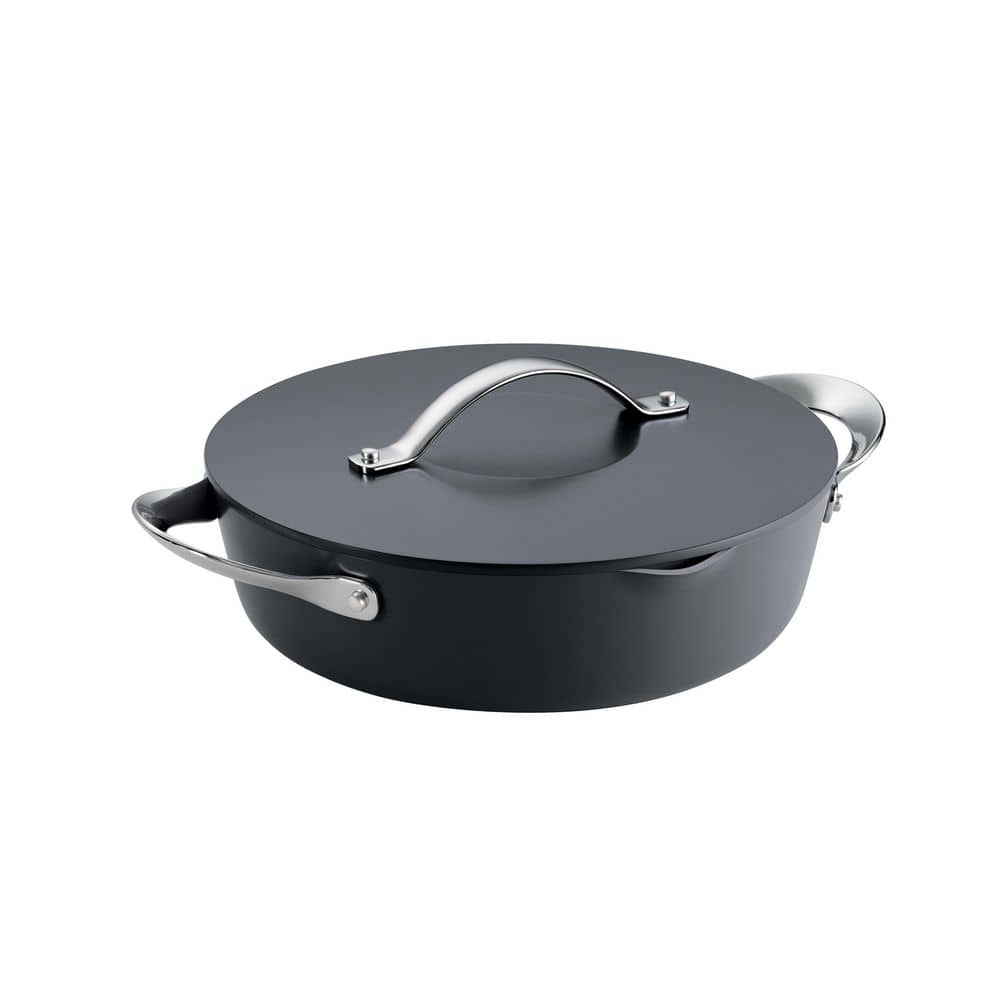 Tramontina Fiora 12 In 4.25 Qt Aluminum Ceramic Non-Stick Frying Pan With Lid - Gray