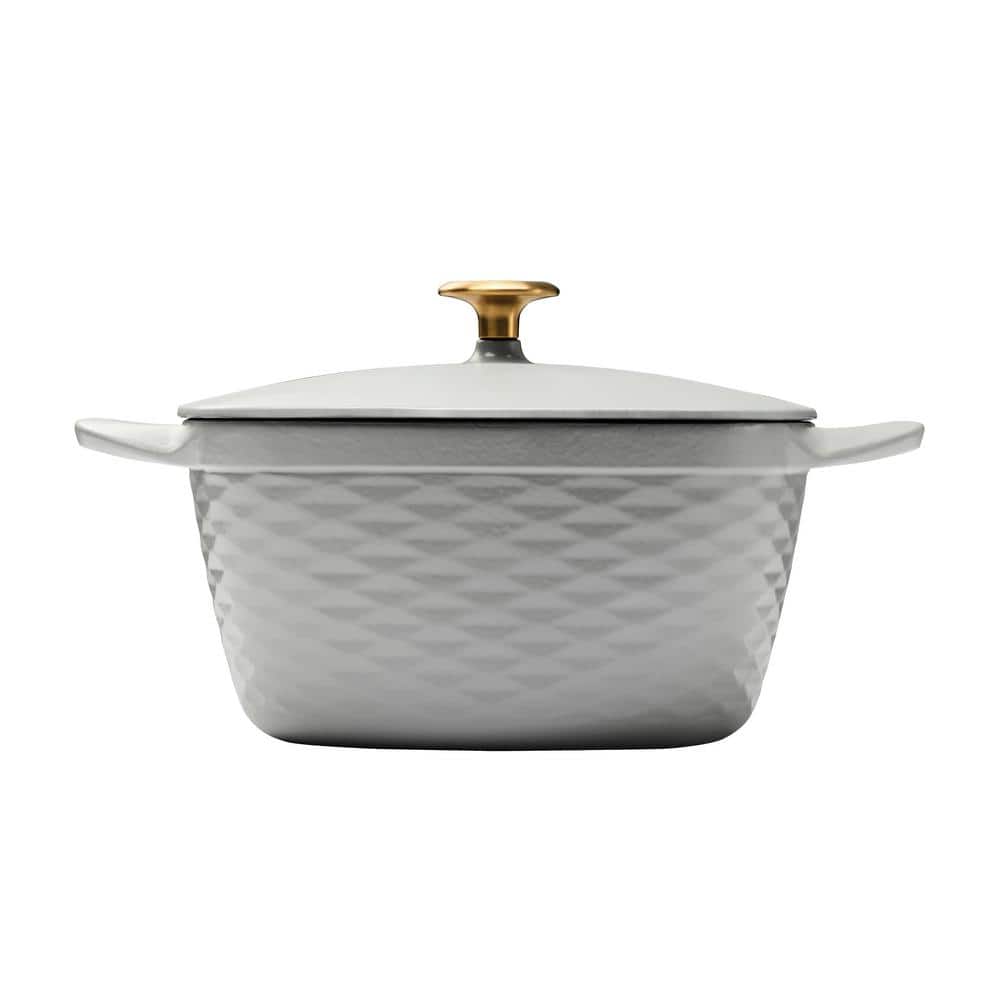 Tramontina Prisma 7 Qt. Enameled Cast Iron Covered Square Dutch Oven - Matte Gray