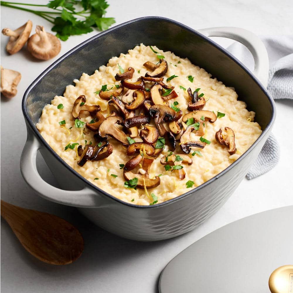 Tramontina Prisma 7 Qt. Enameled Cast Iron Covered Square Dutch Oven - Matte Gray