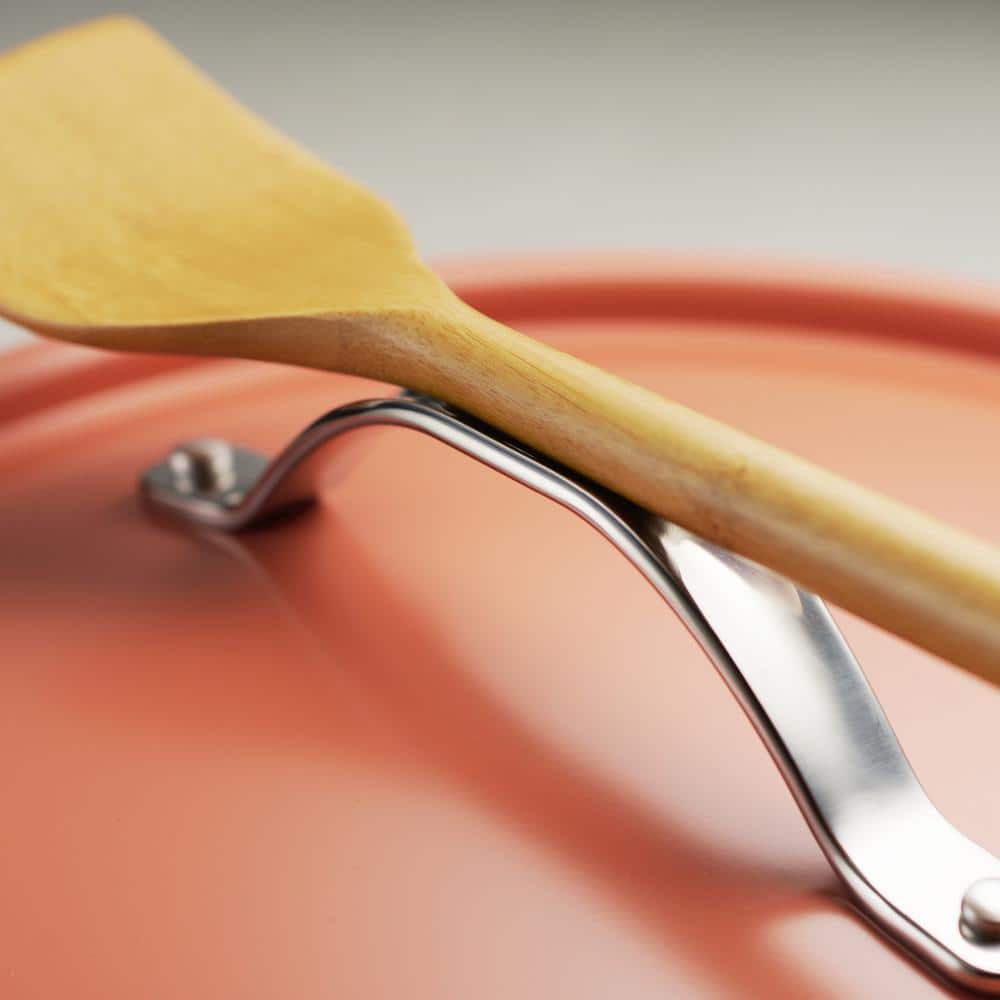 Tramontina All In One Plus Pan 5 Qt. Aluminum Ceramic Nonstick, Persimmon