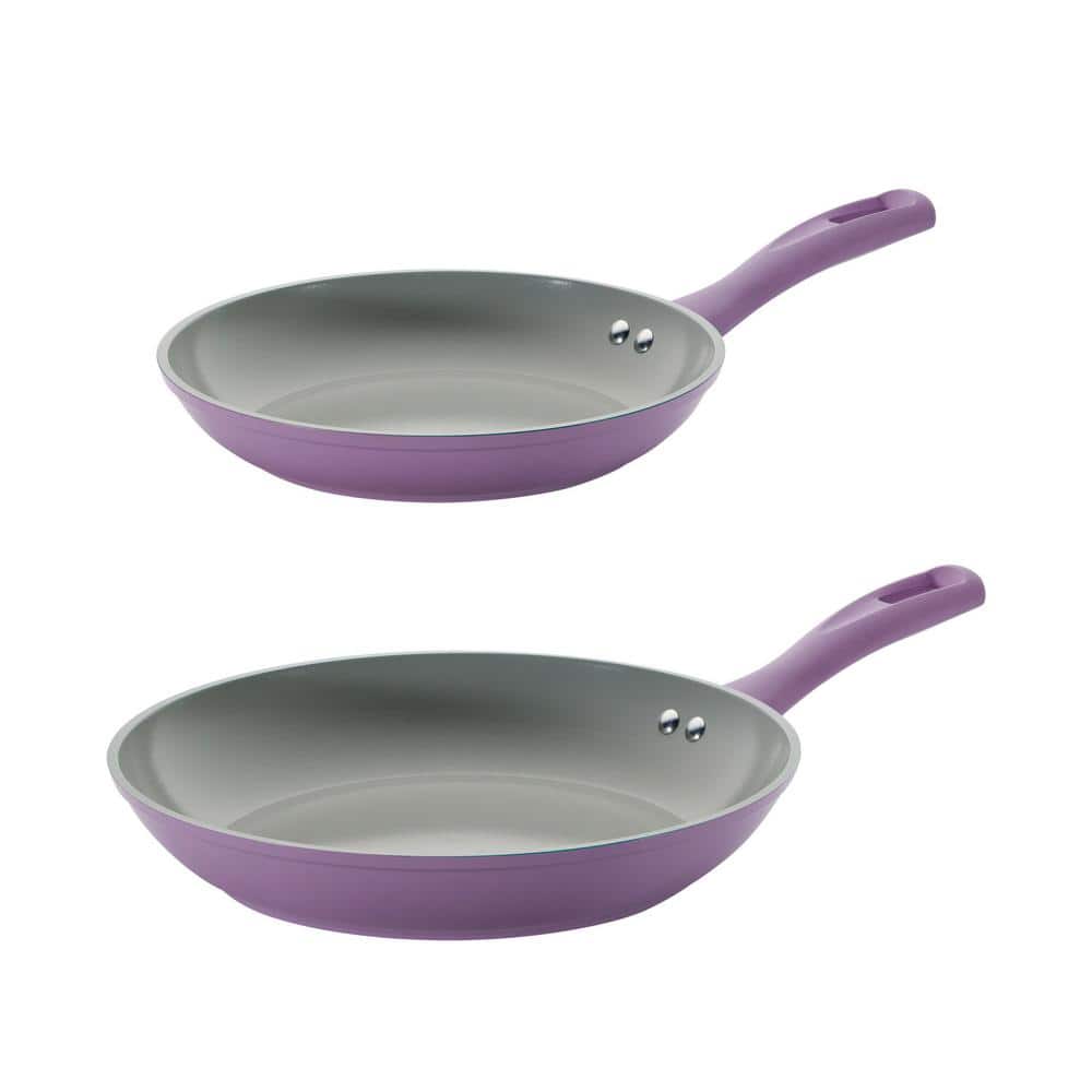 Tramontina Solara 2-Piece Purple Aluminum Induction Frying Pan Set