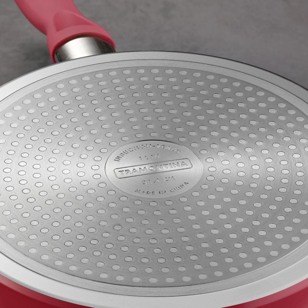 Tramontina Solara 2-Piece Red Aluminum Induction Frying Pan Set
