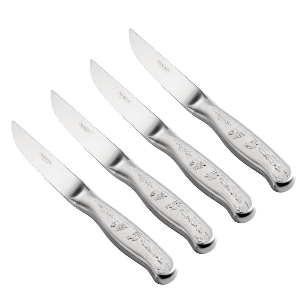 Tramontina 4-Piece Stainless Steel Forged Engraved Steak Knife Set