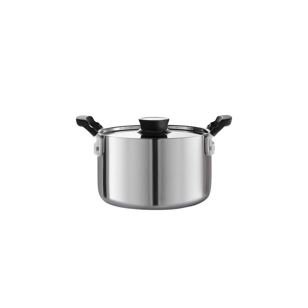 Tramontina Nesting 6-Piece Stainless Steel Tri-Ply Clad Sauce And Stock Pot Cookware Set