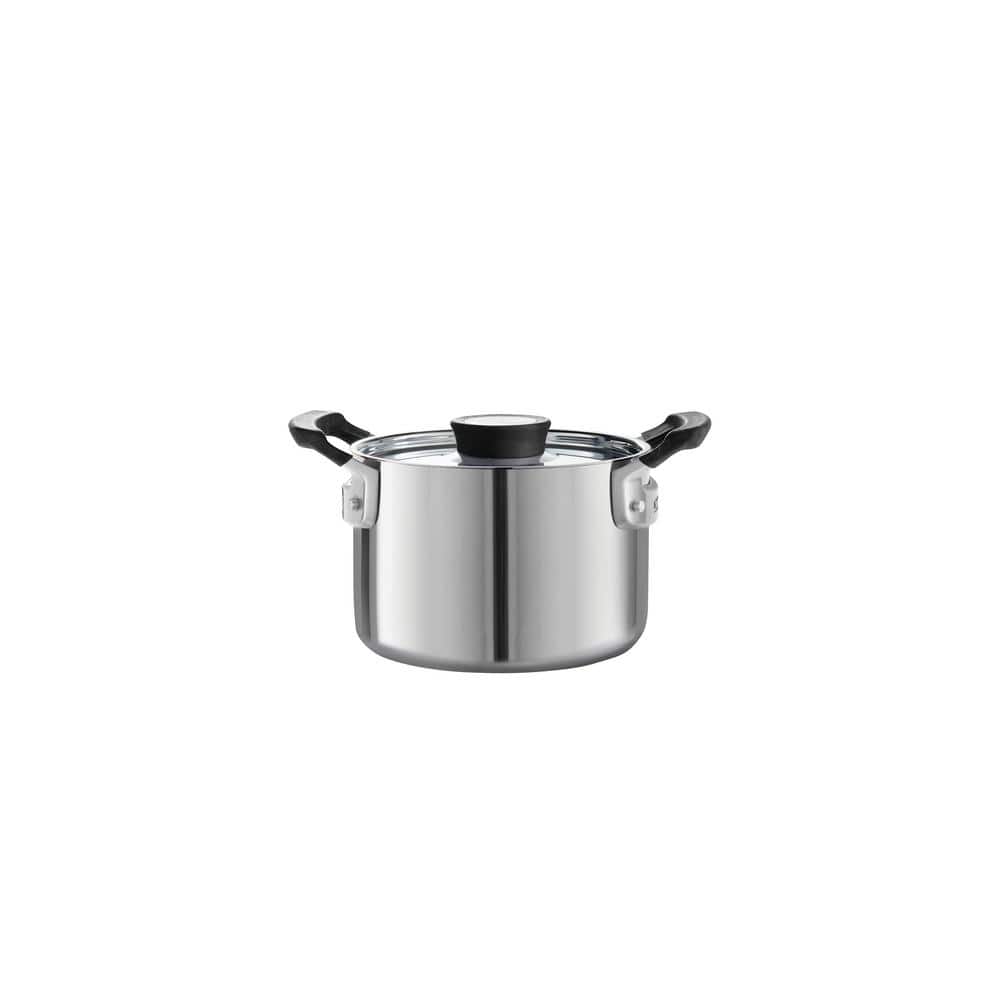 Tramontina Nesting 6-Piece Stainless Steel Tri-Ply Clad Sauce And Stock Pot Cookware Set
