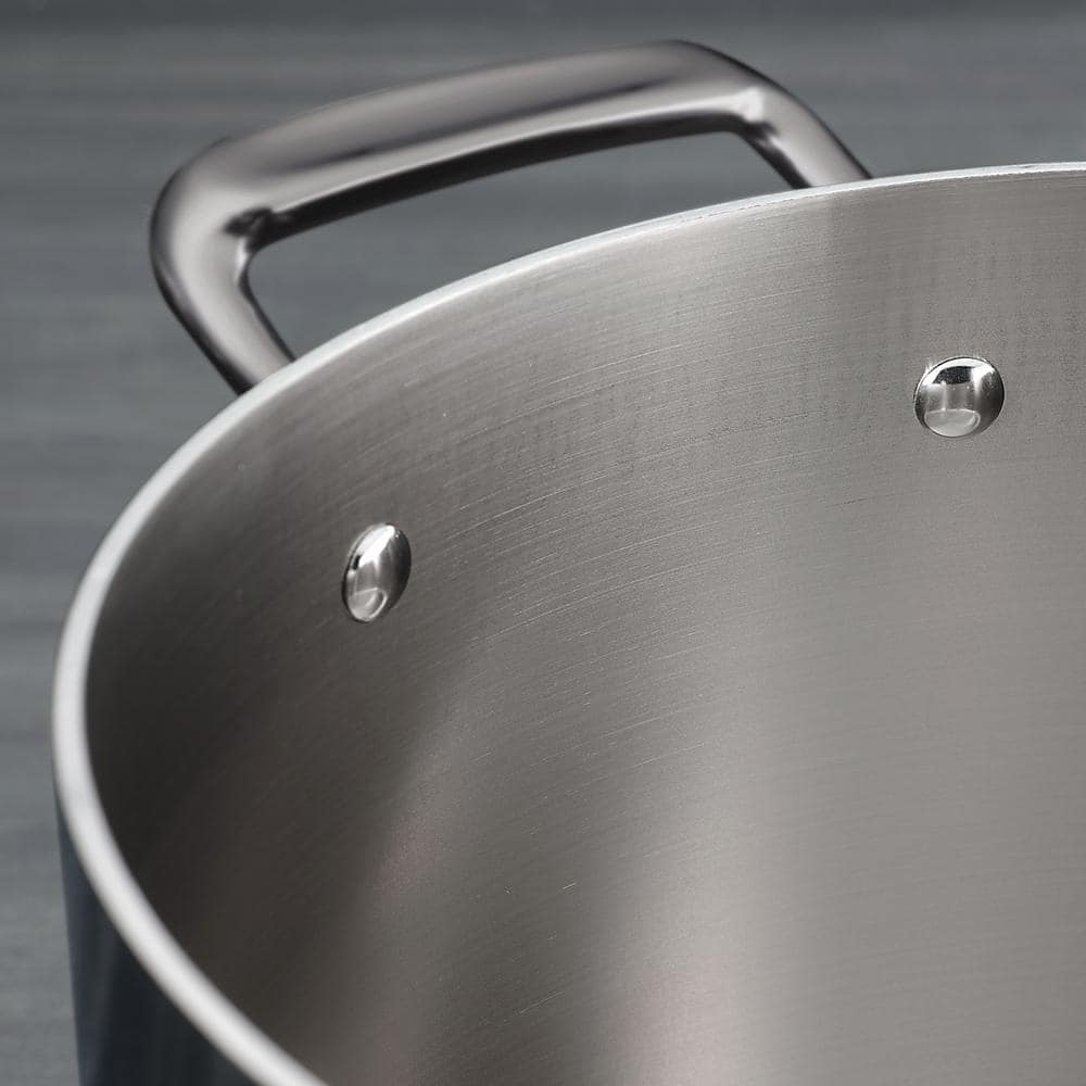 Tramontina 10 Piece Tri-Ply Clad Stainless Steel Cookware Set With Glass Lids