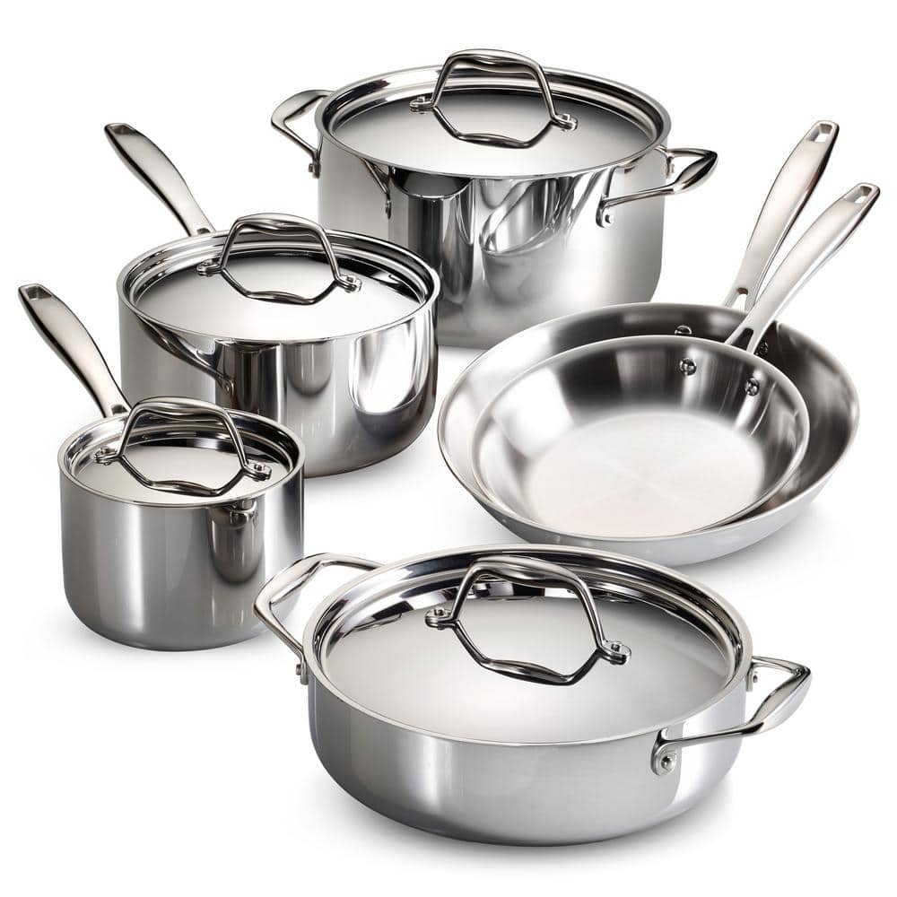 Tramontina Signature Tri-Ply Clad 10-Piece Stainless Steel Cookware Set