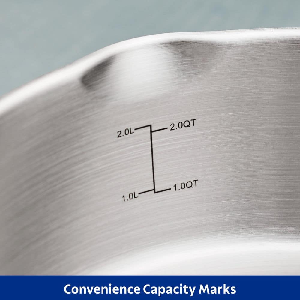 Tramontina Tempo 3.5 Qt. Tri-Ply Base Stainless Steel Covered Deep Saute Pan