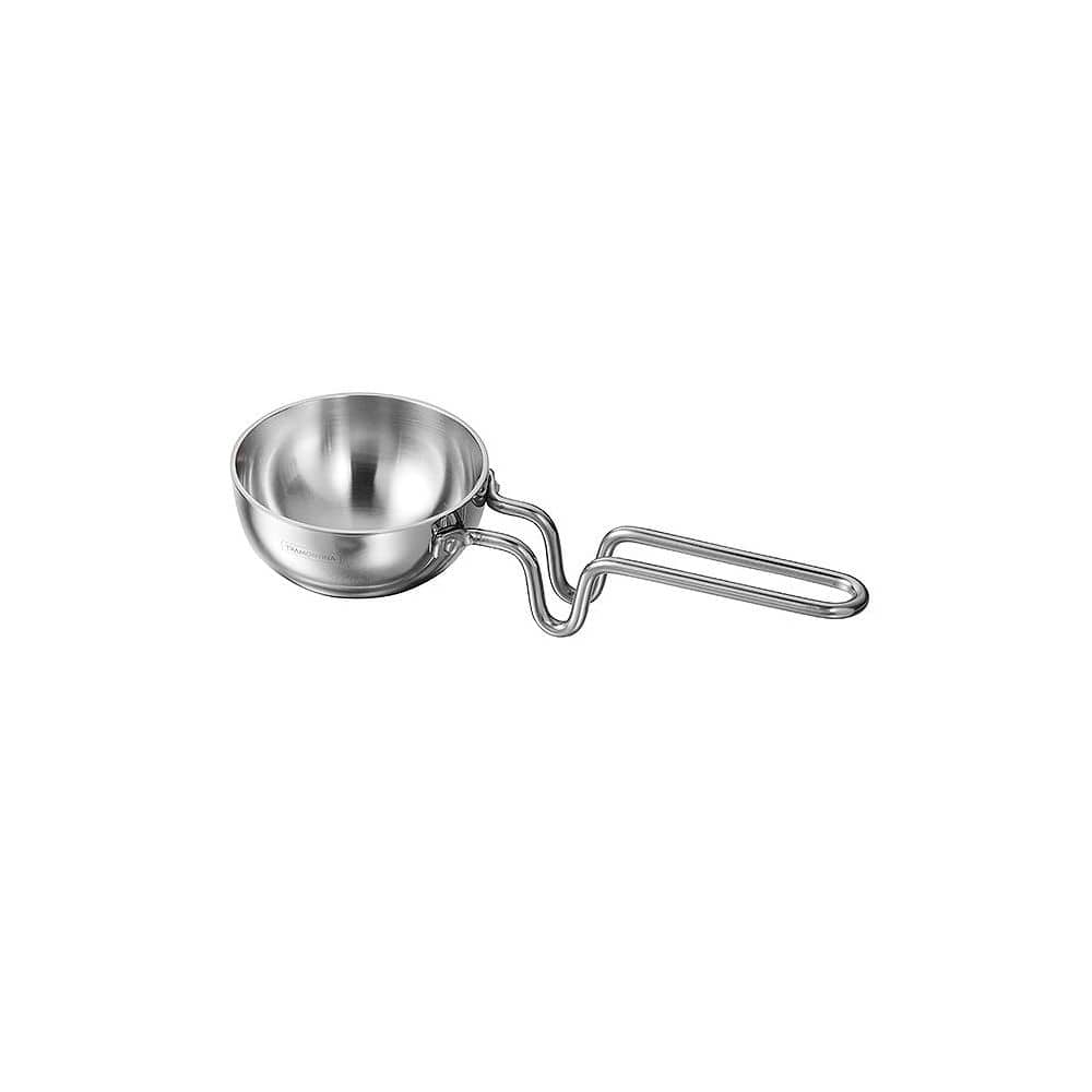 Tramontina Utsava 4 In. Tri-Ply Clad Stainless Steel Tadka Frying Pan With Long Handle