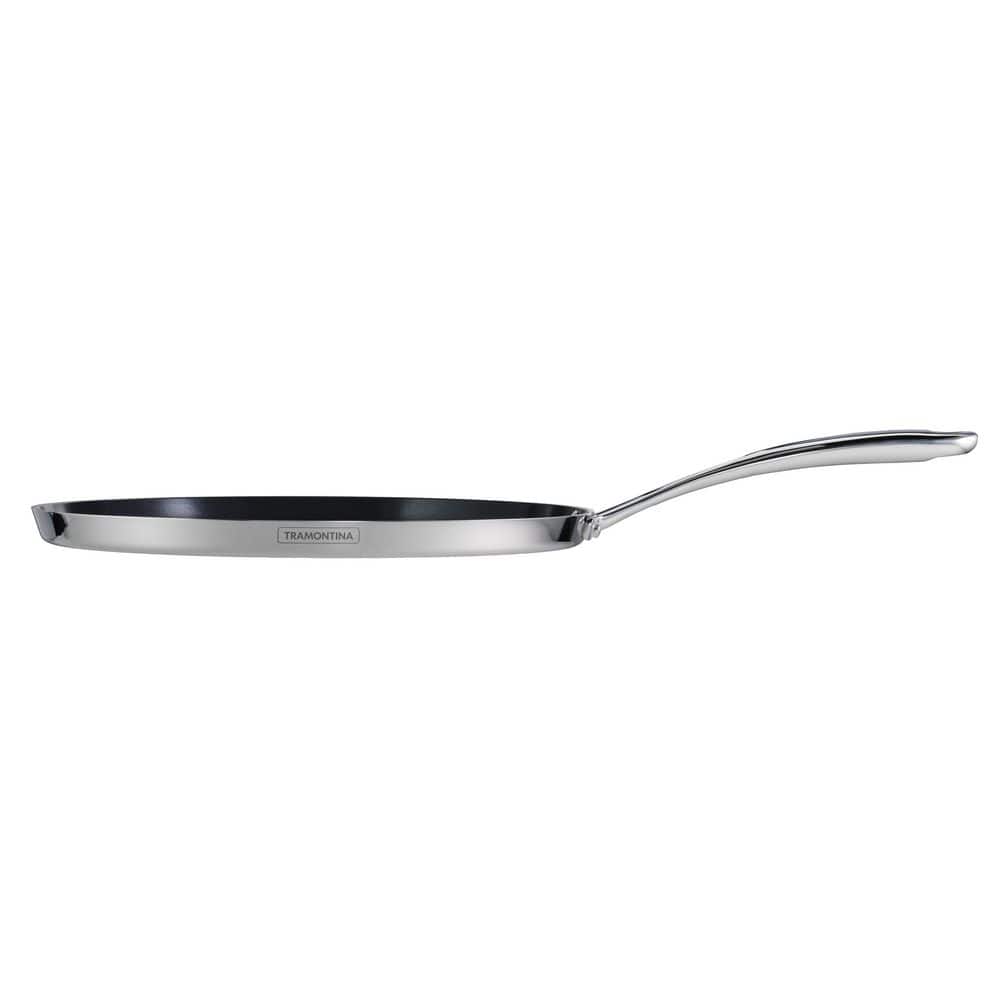 Tramontina Utsava 12 In. Ceramic-Coated Stainless Steel Dosa Frying Pan Tawa