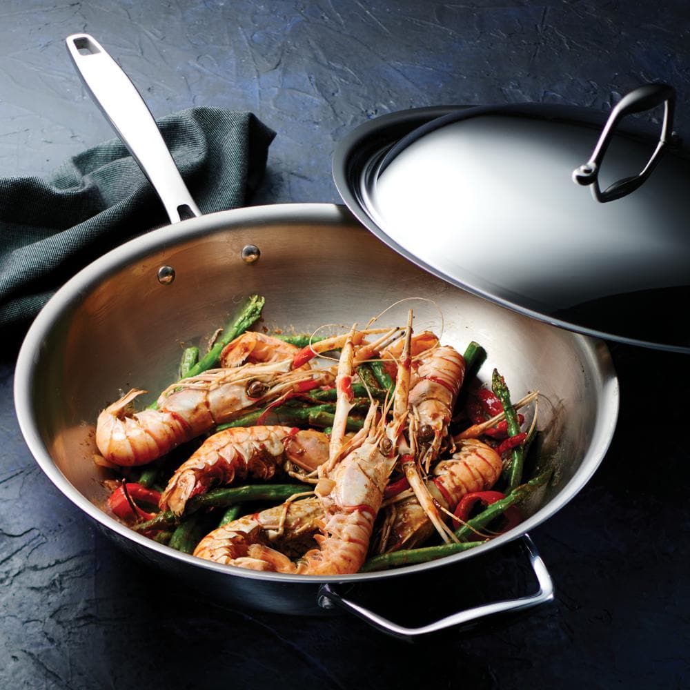 Tramontina Signature 12 In. Tri-Ply Clad Stainless Steel Induction Safe Wok