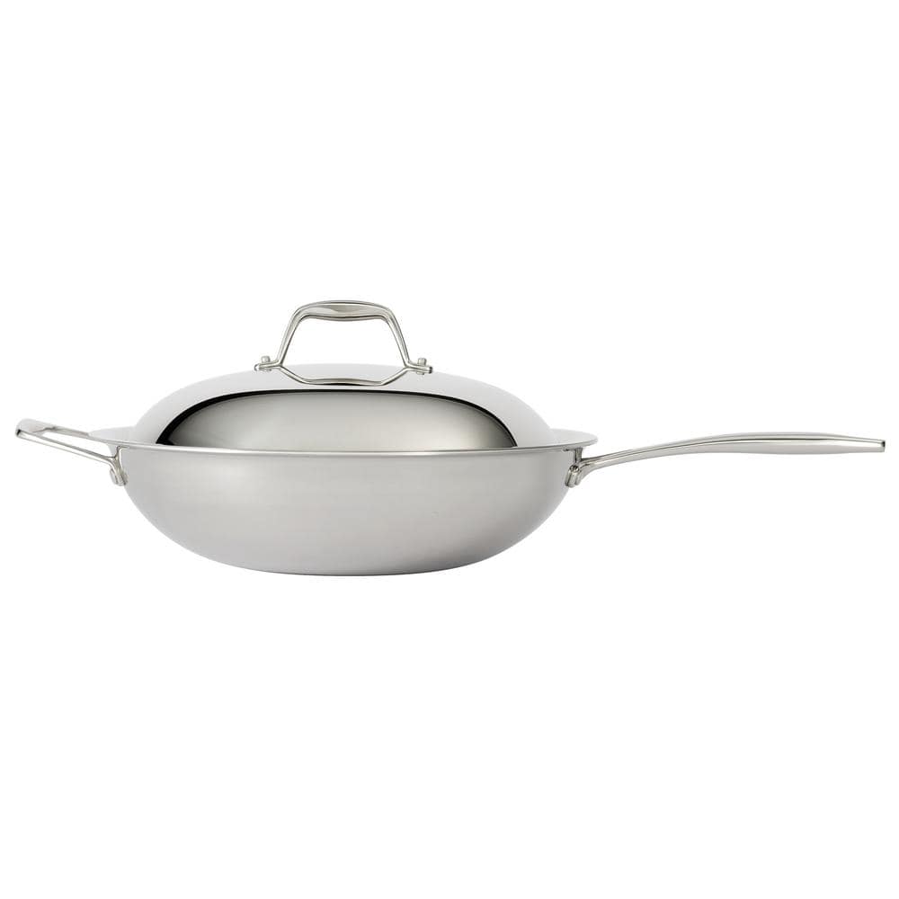 Tramontina Signature 12 In. Tri-Ply Clad Stainless Steel Induction Safe Wok