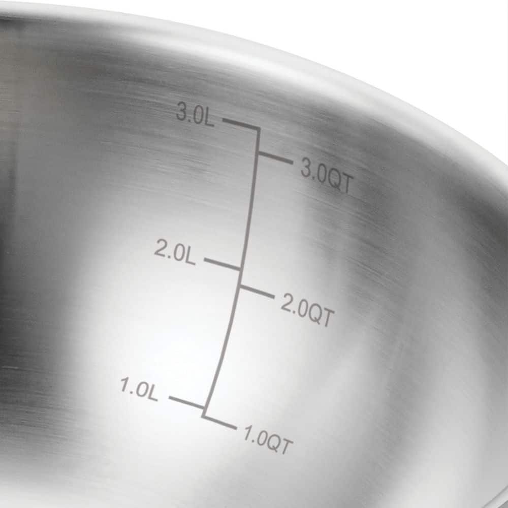 Tramontina Utsava 4 Qt. Tri-Ply Clad Stainless Steel Kadai Pan With Lid, 10 In. – Induction And Gas Compatible