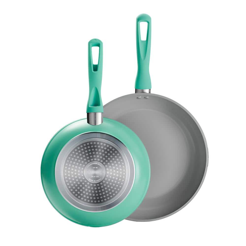 Tramontina Solara 2-Piece Teal Aluminum Induction Frying Pan Set