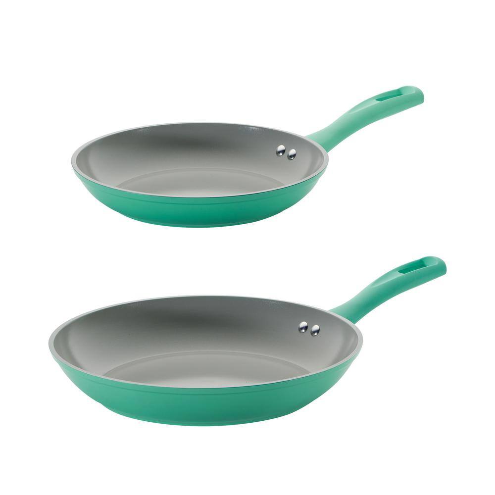 Tramontina Solara 2-Piece Teal Aluminum Induction Frying Pan Set