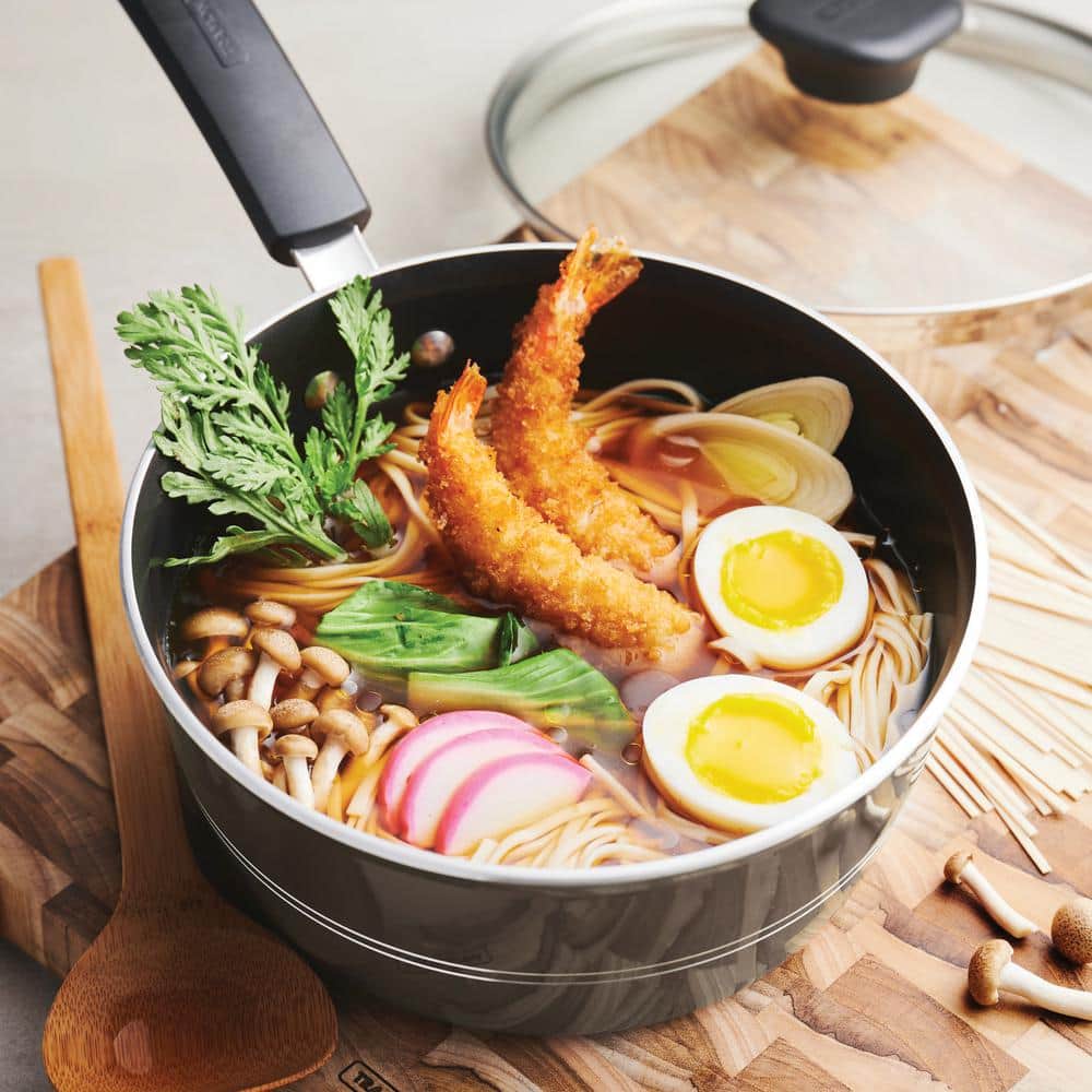 Tramontina Sicilia 2.5 Qt. Aluminum Nonstick Covered Sauce Pan In Hazelnut