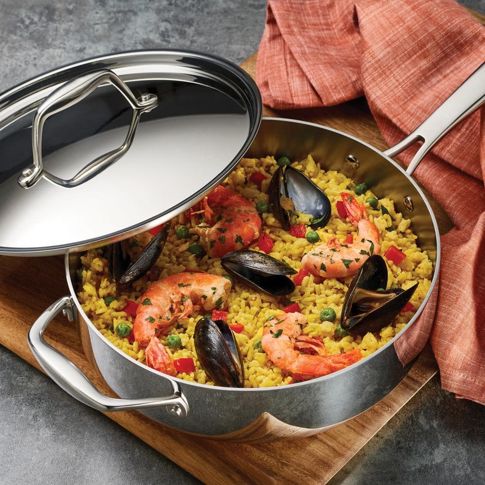 Tramontina Signature Tri-Ply Clad 3 Qt. Stainless Steel Saute Pan With Lid