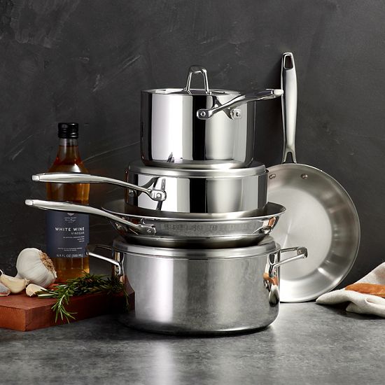  Tramontina Gourmet Tri-Ply 8-pc. Stainless Steel Cookware Set