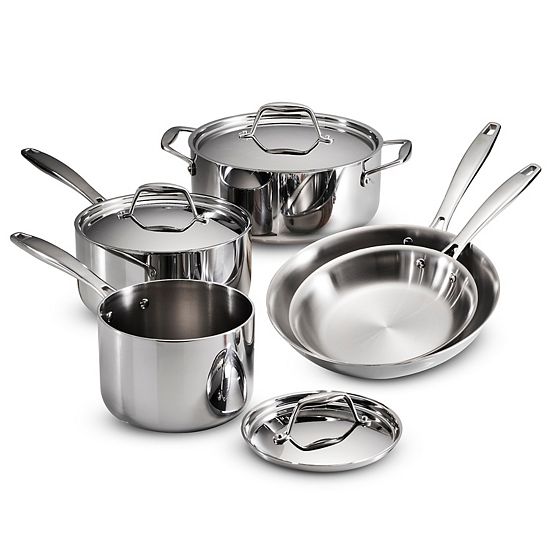  Tramontina Gourmet Tri-Ply 8-pc. Stainless Steel Cookware Set