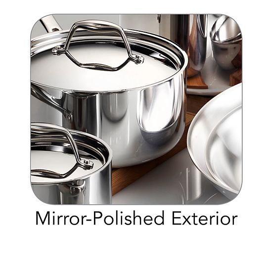  Tramontina Gourmet Tri-Ply 10-pc. Stainless Steel Cookware Set