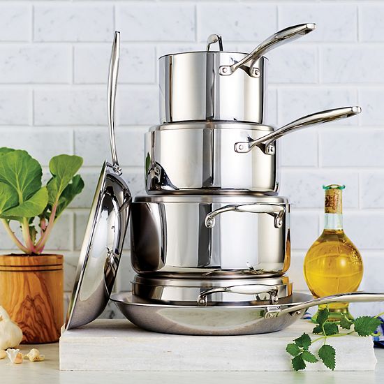  Tramontina Gourmet Tri-Ply 10-pc. Stainless Steel Cookware Set