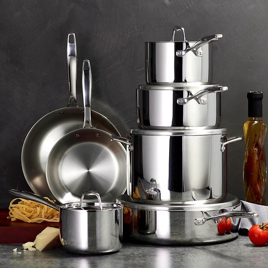  Tramontina Gourmet Tri-Ply 12-pc. Stainless Steel Cookware Set