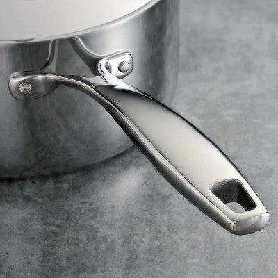  Tramontina Gourmet Tri-Ply Clad 4qt Sauce Pan With Lid Silver
