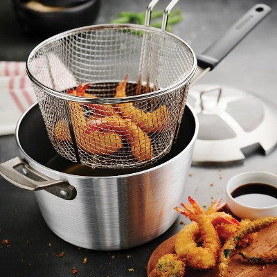  Tramontina 5.5qt Aluminum Nonstick Professional Fusion Covered Deep Fryer - Satin