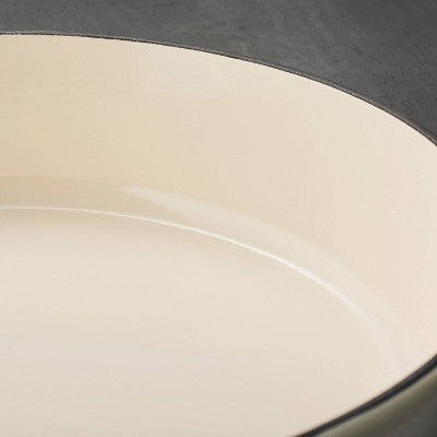  Tramontina 4qt Enameled Cast Iron Covered Braiser - Latte