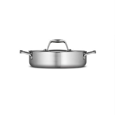  Tramontina Gourmet Tri-Ply Clad 3qt Braiser With Lid Silver