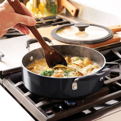  Tramontina 11pc Aluminum Non-Stick Nesting Cookware Set Gray: Stackable, Non-Toxic, Dishwasher & Oven Safe, Gas & Electric Compatible