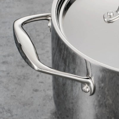  Tramontina Gourmet Tri-Ply Clad 4qt Sauce Pan With Lid Silver