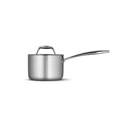  Tramontina Gourmet Tri-Ply Clad 1.5qt Sauce Pan With Lid Silver