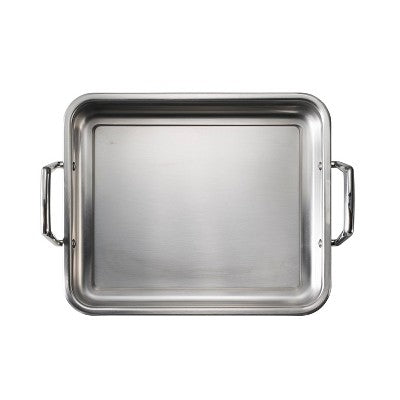  Tramontina Gourmet Prima 13.5" Roasting Pan With Basting Grill: Stainless Steel Turkey Roaster With Rack, Oven & Dishwasher Safe