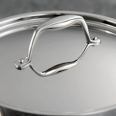  Tramontina Gourmet Tri-Ply Clad 1.5qt Sauce Pan With Lid Silver