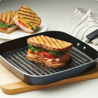  Tramontina 11" Aluminum Non Stick Square Grill - Blue