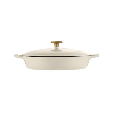  Tramontina 4qt Enameled Cast Iron Covered Braiser - Latte
