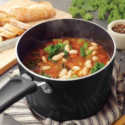  Tramontina 11pc Aluminum Non-Stick Nesting Cookware Set Gray: Stackable, Non-Toxic, Dishwasher & Oven Safe, Gas & Electric Compatible