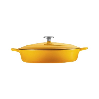 Tramontina 4qt Enameled Cast Iron Covered Braiser - Sunrise