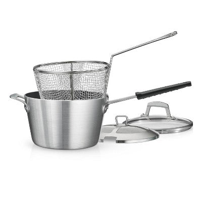  Tramontina 5.5qt Aluminum Nonstick Professional Fusion Covered Deep Fryer - Satin